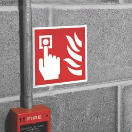 Essentials  Non Photoluminescent "Fire Alarm Call Point" Sign 100mm x 100mm
