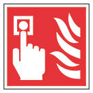Non Photoluminescent "Fire Alarm Call Point" Sign 100mm x 100mm