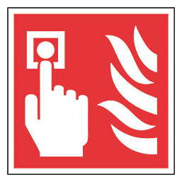 Non Photoluminescent "Fire Alarm Call Point" Sign 100mm x 100mm
