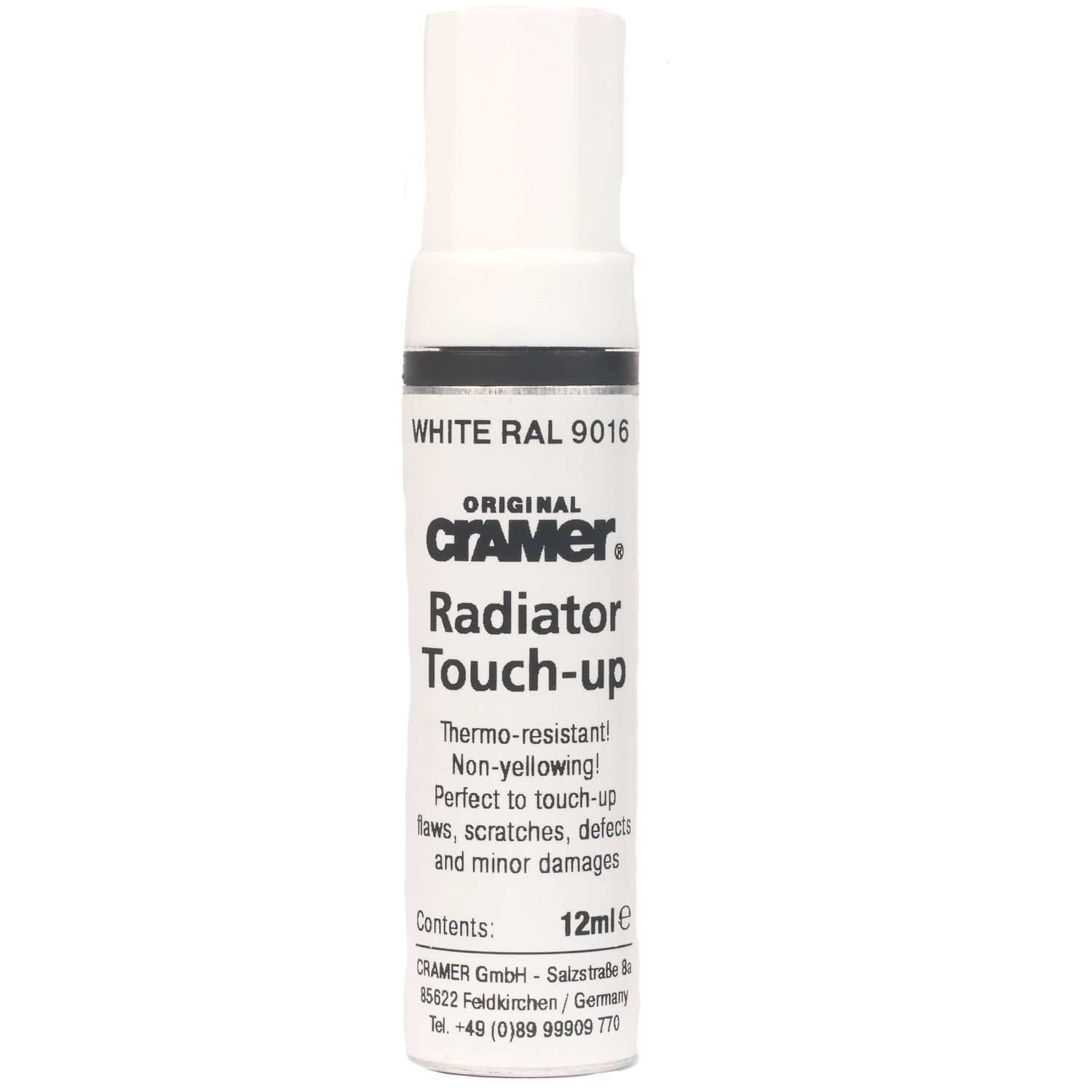 Cramer 12ml White RAL 9016 Gloss Heat Resistant Radiator Paint (242FN)