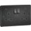 Knightsbridge  13A 2-Gang DP Switched Socket + 2.25A 45W 2-Outlet Type A & C USB Charger Matt Black with Black Inserts