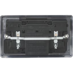 Knightsbridge  13A 2-Gang DP Switched Socket + 2.25A 45W 2-Outlet Type A & C USB Charger Matt Black with Black Inserts