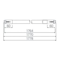 4lite  G13 T8 LED Tube 1700-3400lm 12-24W 1800mm (6')
