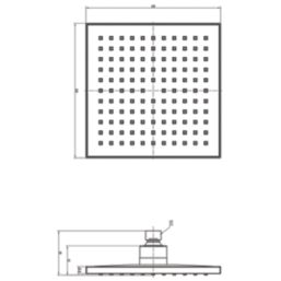 ETAL Veda Adjustable Shower Head Chrome 200mm