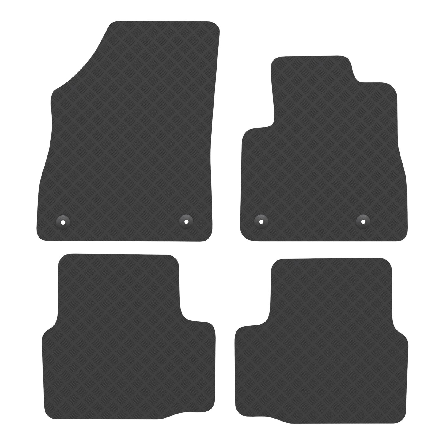 Car Mat Co. Vauxhall Astra K 2015 - 2021 Rubber Car Mats 4 Piece Set (242VV)