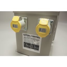 Carroll & Meynell  3300VA Intermittent Step-Down Isolation Transformer 230V/110V Grey