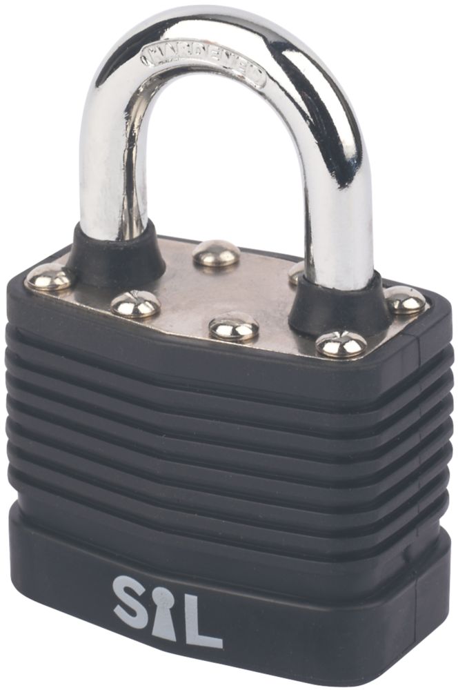 Smith & Locke Laminated Steel WaterResistant Padlock 45mm Screwfix