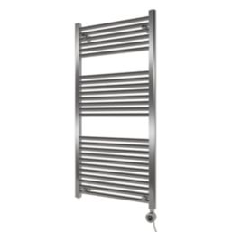 Azur 1200mm x 600mm 2048BTU Chrome Flat Electric Towel Radiator