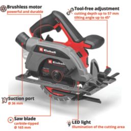 Einhell Professional TP-CS 18/165 LI BL 165mm 18V Li-Ion Power X-Change Brushless Cordless Circular Saw - Bare