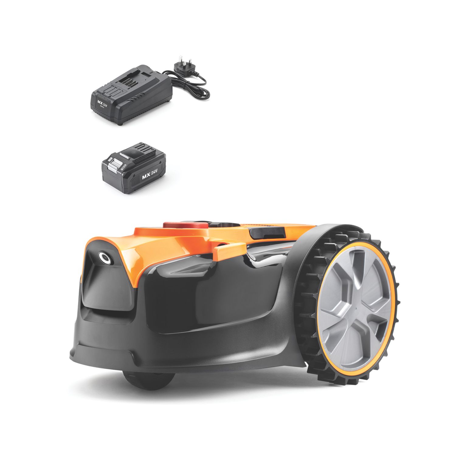 LawnMaster 24V 4.0Ah Lithium MX Brushless Cordless 16cm OcuMow 16 Drop & Mow Robotic Mower (243CU)