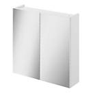 Veleka Double Mirror Cabinet White Gloss 550 x 145 x 540mm