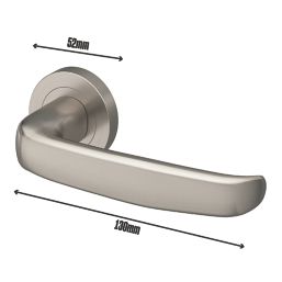 Smith & Locke Gwazel Door Handle Pair Satin Nickel