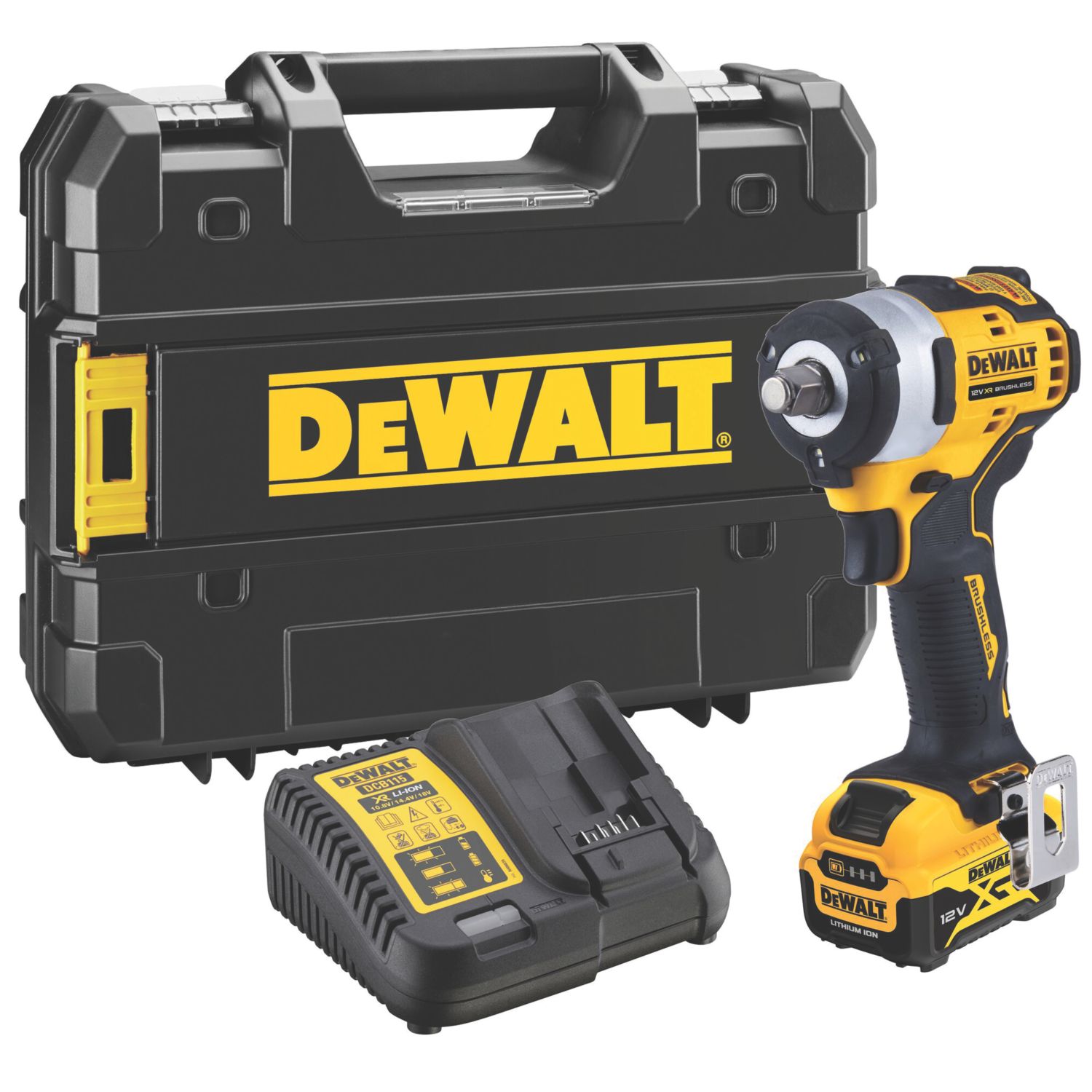 DeWalt DCF901P1-GB 12V 1 x 5Ah Li-Ion XR Brushless Cordless Impact Wrench (243FU)