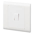 MK Essentials 10AX 1-Gang 2-Way Switch  White with White Inserts