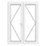 Crystal  White Triple-Glazed uPVC French Door Set 2055mm x 1390mm