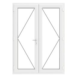 Crystal  White Triple-Glazed uPVC French Door Set 2055mm x 1390mm
