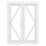 Crystal  White Triple-Glazed uPVC French Door Set 2055mm x 1390mm