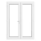 Crystal  White Triple-Glazed uPVC French Door Set 2055mm x 1390mm