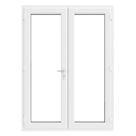 Crystal  White Triple-Glazed uPVC French Door Set 2055mm x 1390mm