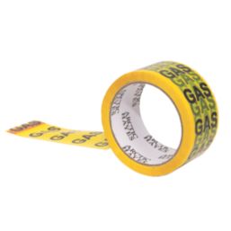 Arctic Hayes 662030-50M Gas ID Tape Yellow / Black 50m x 50mm - Screwfix