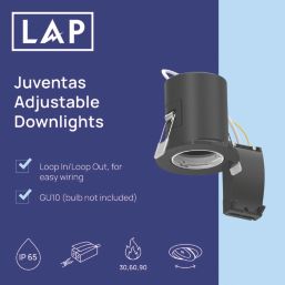 LAP Juventas Tilt  Fire Rated Downlight Black