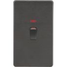 Knightsbridge  45A 2-Gang DP Control Switch Smoked Bronze with LED
