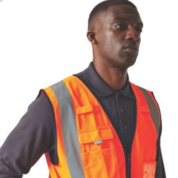 Regatta Pro Executive Vest Hi-Vis Vest Orange/Navy 3X Large 50" Chest