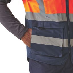 Regatta Pro Executive Vest Hi-Vis Vest Orange/Navy 3X Large 50" Chest