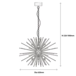 Quay Design Layla LED Ceiling Light Chrome 18W 200lm