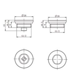 ETAL  Vent & Blanking Plug Kit (26mm) Chrome 2 Pieces