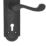 Essentials Turnberry LoB Lock Door Handles Pair Black