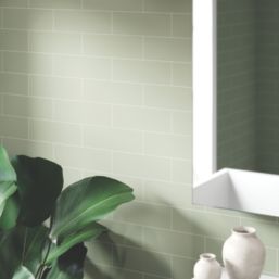 Fibo Urban Wet Wall Panelling Matt Green Matt Green 2400mm x 600mm x 10.2mm