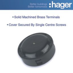 Hager J401 30A 3-Terminal Junction Box Brown