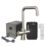 ETAL Elise 4-in-1 Instant Boiling Water Tap with Chiller Unit Brushed Steel