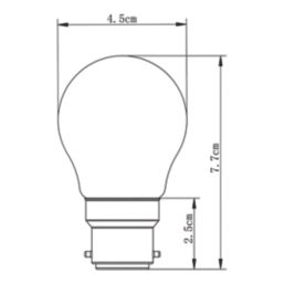 LAP  B22 Mini Globe LED Light Bulb Clear 470lm 2.9W 4 Pack