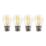 LAP  B22 Mini Globe LED Light Bulb Clear 470lm 2.9W 4 Pack