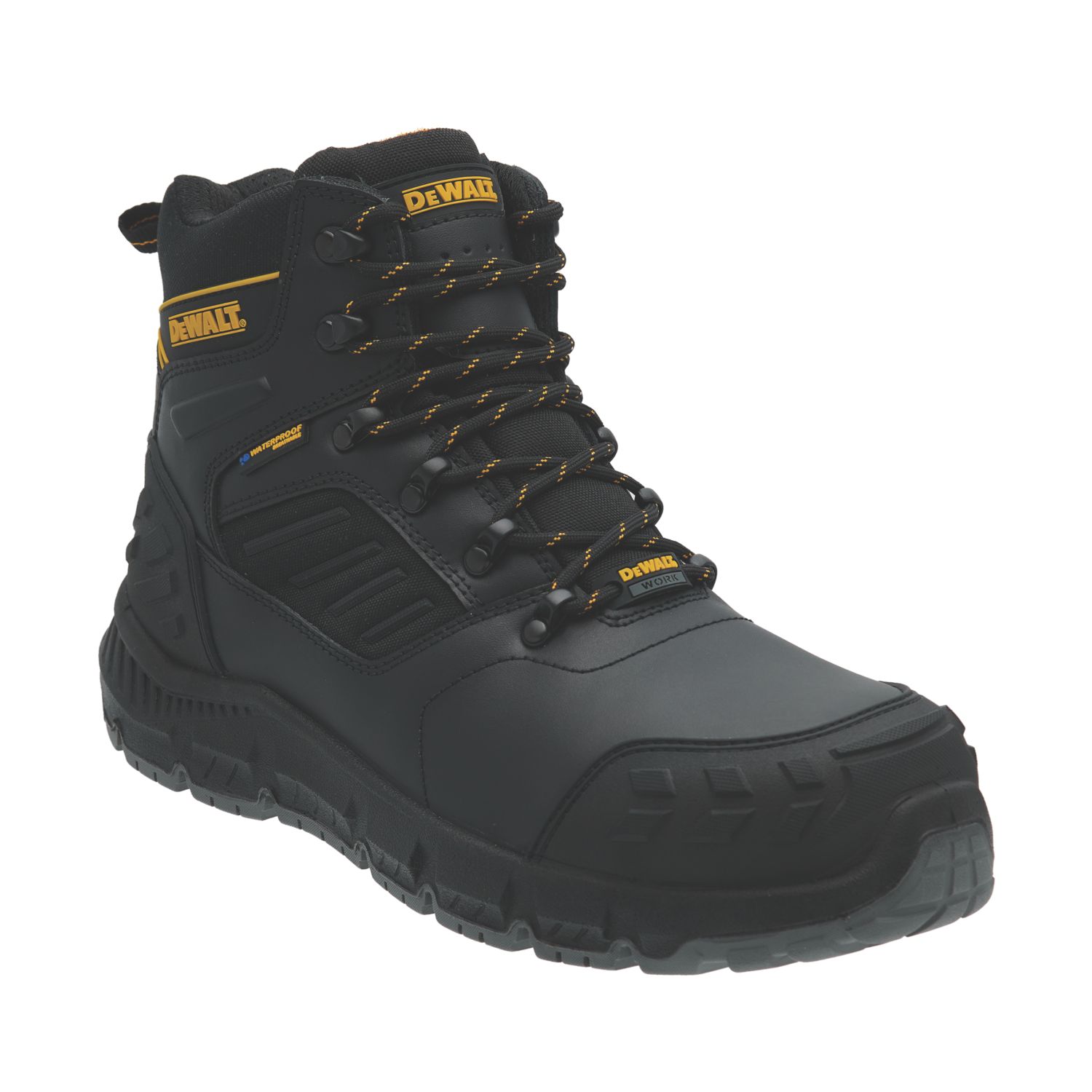 DEWALT Recip 2 Size 7 Black Waterproof Steel Toe Cap Safety Boots (244CH)