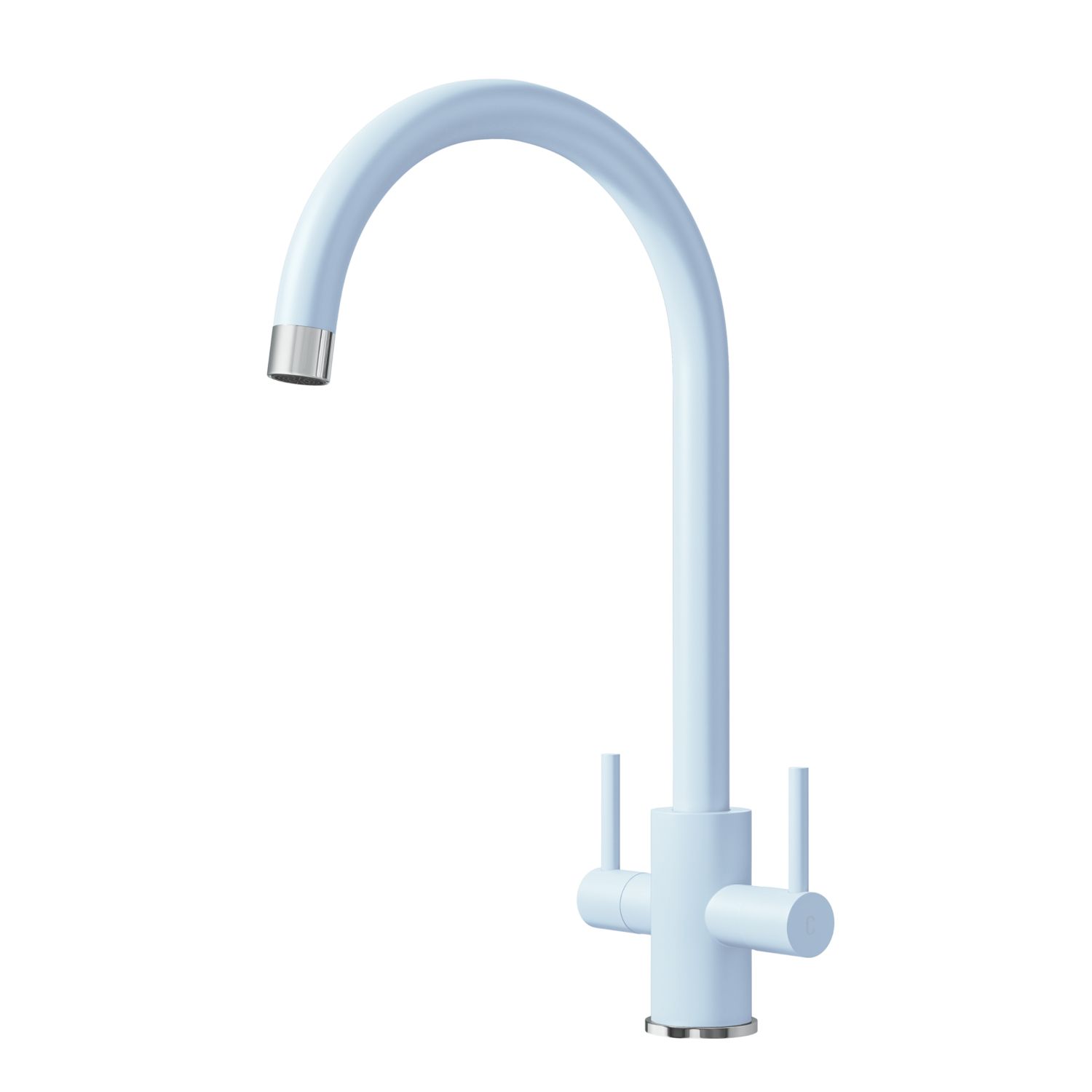 ETAL Sorrento Twin Lever Kitchen Mixer Tap Pastel Blue (244FJ)