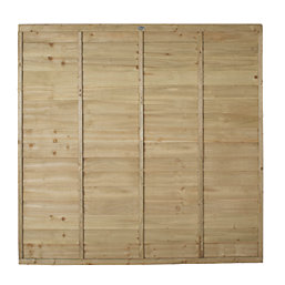 Forest TP Super Lap  Garden Fencing Panel Natural Timber 6' x 5' 6" Pack of 3