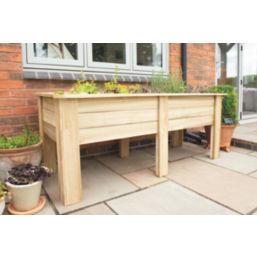 Forest  Rectangular Garden Planter Natural Timber 1800mm x 700mm x 700mm
