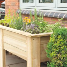 Forest  Rectangular Garden Planter Natural Timber 1800mm x 700mm x 700mm