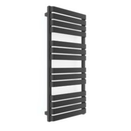 Terma 1110mm x 500mm 2046BTU Black Flat Electric Towel Radiator