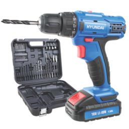 Hyundai HY2175  18V 1 x 1.5Ah Li-Ion   Cordless Drill Driver with Accessory Set