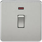Knightsbridge SF8341NBC 20A 1-Gang DP Control Switch Brushed Chrome with LED