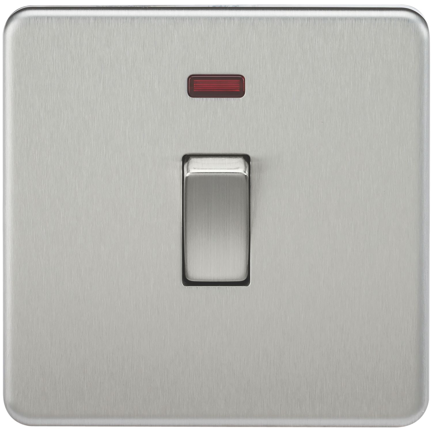 Knightsbridge 20A 1-Gang DP Control Switch Brushed Chrome with LED (244TY)