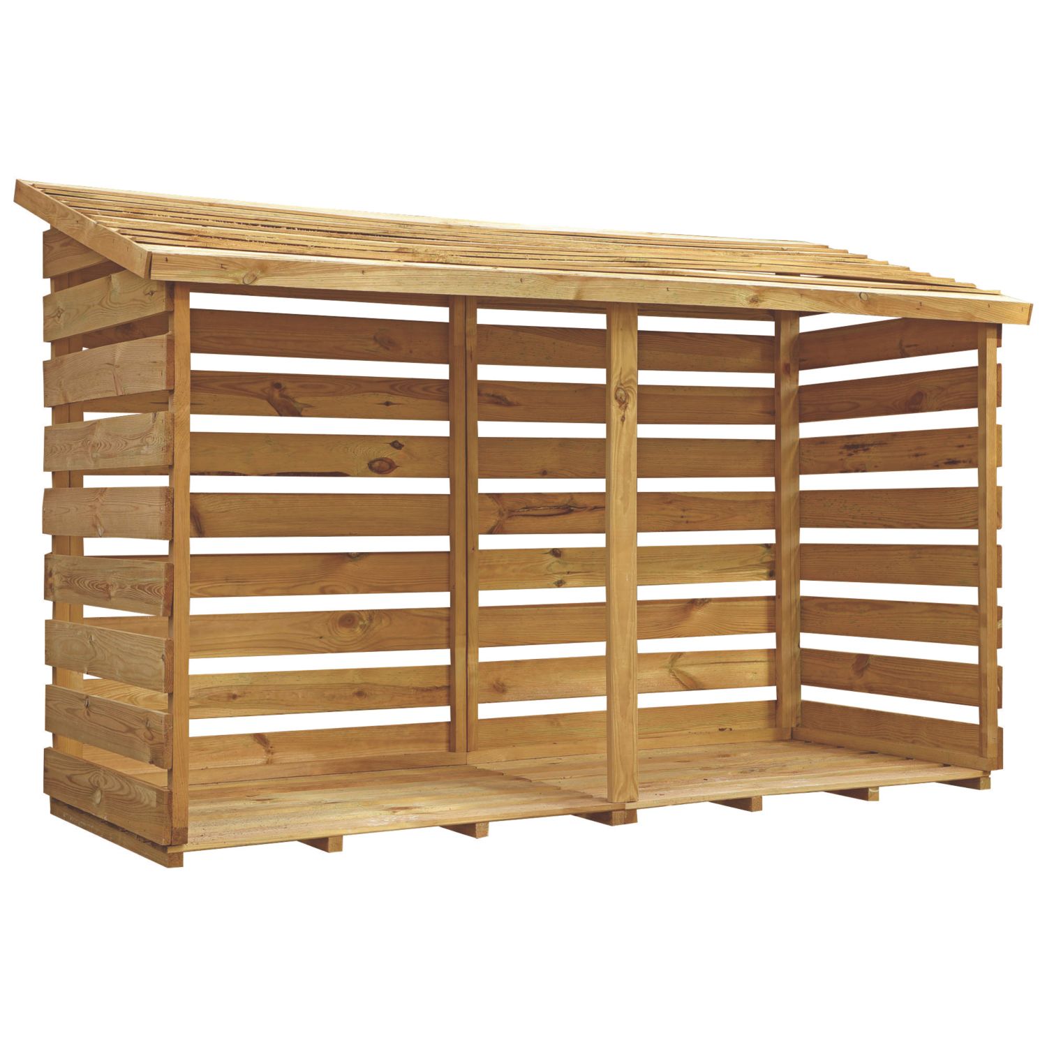 Mercia Double 6' x 2' 6" (Nominal) Timber Log Store (244YL)