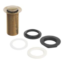 Flomasta Unslotted Pop Up Small Basin Waste Brushed Brass 66mm