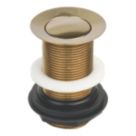 Flomasta Unslotted Pop Up Small Basin Waste Brushed Brass 66mm