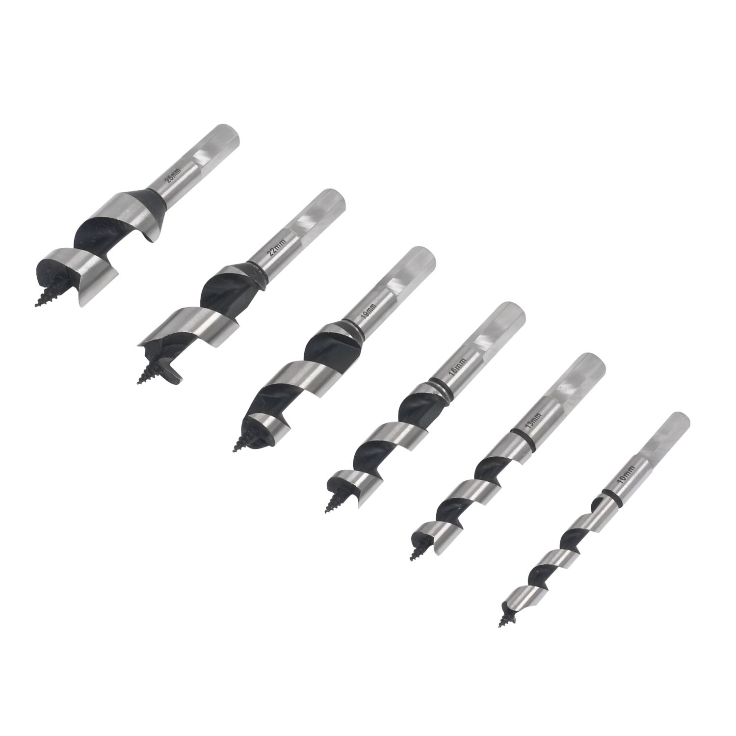 Erbauer Hex Shank Auger Wood Stubby Bit Set 6 Pcs (24505)