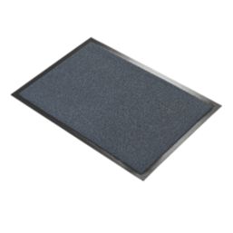 COBA Vyna-Plush Entrance Mat Black/Blue 0.9m x 0.6m x 7mm